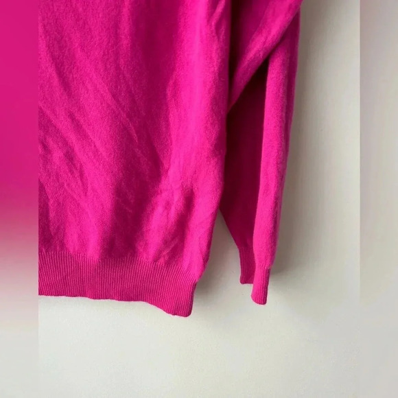 Cashmere collection bright  pink turtleneck sweater - Picture 3 of 14